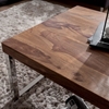 Picture of Solid Wood Coffee Table With Steel Legs