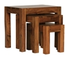 Picture of Brandyn Solid Wood Nested Side Table In Honey Finish