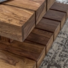 Picture of Solid Wood Sheesham Coffee Table With Grooves On Top And Bottom