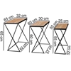 Picture of Solid Wood And Iron X Set Of 3 Tables