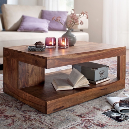 Picture of Solid Wood Sheesham Double Top Coffee Table