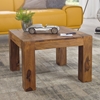 Picture of Solid Wood Sheesham Small Coffee Table With Grooves On The Top