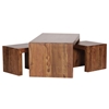 Picture of Solid Wood Sheesham Coffee Table With 2 Stools