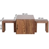 Picture of Solid Wood Sheesham Coffee Table With 2 Stools