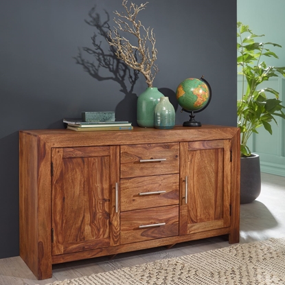 Picture of Solid Wood Sheesham Sideboard With 2 Door And 3 Drawer