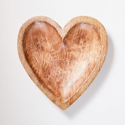 Picture of Solid Wood Serving Heart Tray