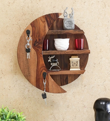 Picture of Mikkel Round Wall Rack (Brown)