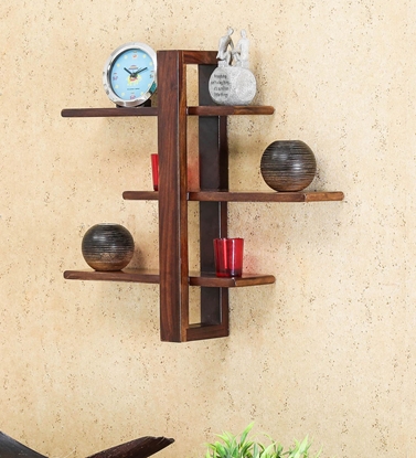 Picture of Sheesham Wood Floating Wall Shelf