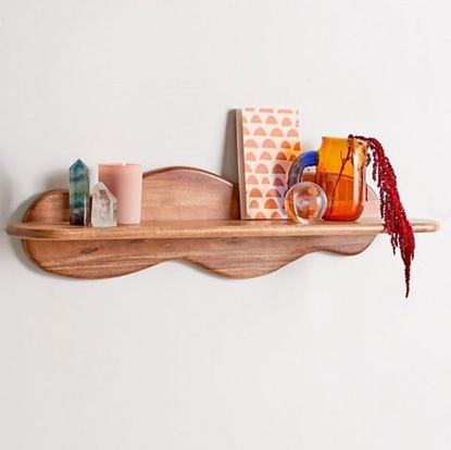 Picture of wooden Wave Wall Shelf