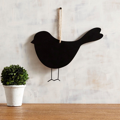 Picture of Black Bird Shape Hanging Chalkboard