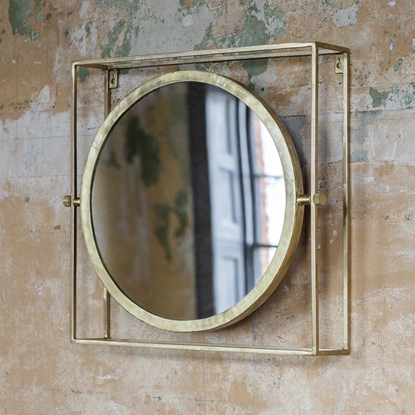 Picture of Circular Mirror Fixed In Squre Frame