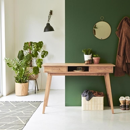 Picture of Solid Wood Ola Console Table With Two Drawer