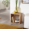 Picture of Solid Wood Sheesham Straight Cube Shaped Natural Side Table