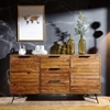 Picture of Solid Wood Sideboard With Ironn Frame At The Bottom