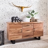 Picture of Solid Wood Sideboard with Live Edge Top And Iron Legs