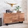 Picture of Solid Wood Sideboard with Live Edge Top And Iron Legs