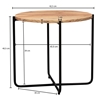 Picture of Solid Wood Coffee Table With Iron Legs