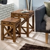 Picture of Ashby Solid Wood Nested Side Table In Honey Oak Finish