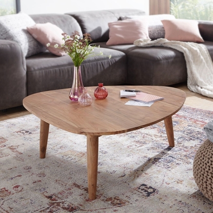 Picture of Solid Wood Coffee Table With Unique Triangular Shape