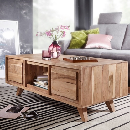 Picture of Solid Wood Coffee Table With Spacious Drawers