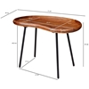 Picture of Prince Solid Wood Nested Tables - Set of 2 (Honey Oak And Black Finish)