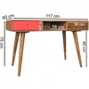 Picture of Solid Wood Sheesham Retro Design Desk With 2 Drawer