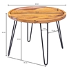 Picture of Solid Wood Sheesham Round Table With Iron Legs