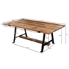 Picture of Solid Wood Coffee Table With Iron And Heavy Top