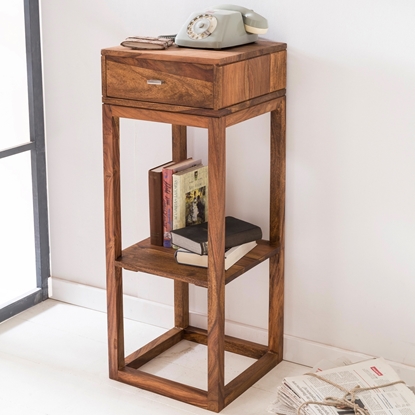 Picture of Wanetta Solid Wood Side Table In Honey Oak Finish