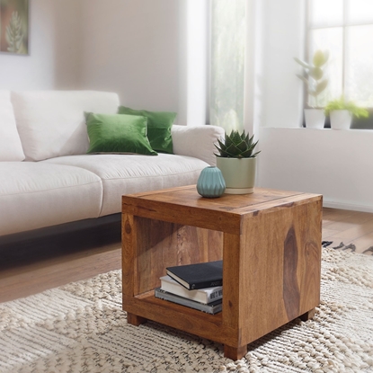 Picture of Geeta Side Table (Semi Gloss Finish, Honey Oak)