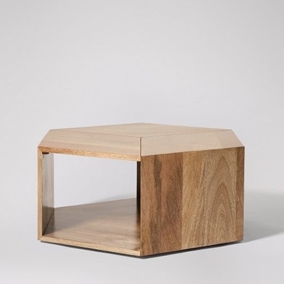 Picture of Solid Wood Osby Hexagonal Coffee Table In Natural Finish