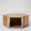 Picture of Solid Wood Osby Hexagonal Coffee Table In Natural Finish