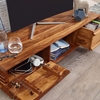 Picture of Solid Wood Sheesham Tv Unit With L Shaped Wooden Strips