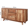 Picture of Solid Wood Almeria Sideboard With 3 Drawer And 2 Door