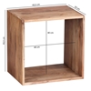 Picture of Solid Wood Sheesham Straight Cube Shaped Natural Side Table