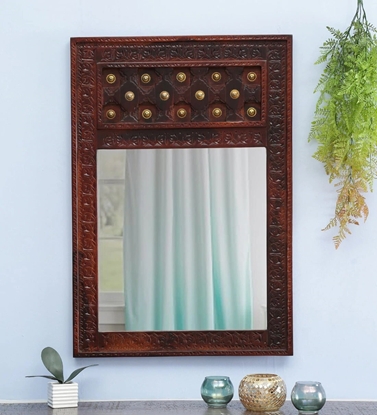 Picture of Sheesham Wood Bakhra Wall Mirror