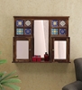 Picture of Siramika Sheesham Wood Wall Shelf With Mirror