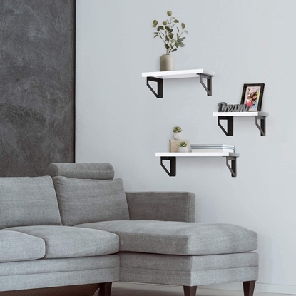 Picture of Set of 3 Mango Floating Wall Shelves