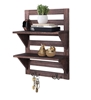 Picture of Mango Wood Floating Wall shelf in Walnut Finish