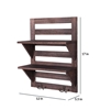 Picture of Mango Wood Floating Wall shelf in Walnut Finish