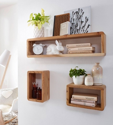 Picture of Mango Wood Set Of 3 Floating Wallshelf