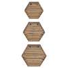 Picture of Hexagonal Wood Shelf Set of 3