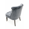 Picture of Armchair with wheels for elegant vintage style living room in gray velvet