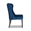 Picture of Baxton Studio Blue Upholstered and Brown Finished Wood Wingback Dining Chair