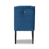 Picture of Baxton Studio Blue Upholstered and Brown Finished Wood Wingback Dining Chair