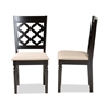 Picture of Baxton Studio Sand Upholstered and Brown Finished Wood 2-Piece Dining Chair Set