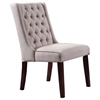 Picture of Best Master Newport Tufted Back Wood Dining Side Chair in Beige (Set of 2)