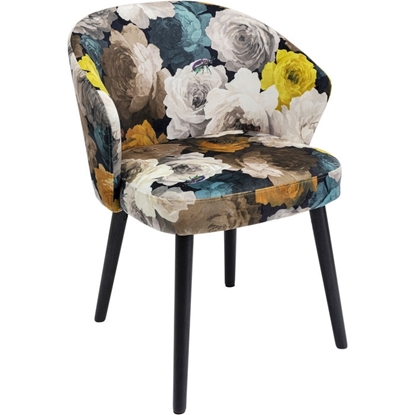 Picture of Chair with Armrest Peony Flower Yellow