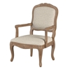 Picture of Comfort Pointe Pearce Chestnut Finish Wood Carved Accent Chair