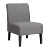 Picture of Costway Chair without armrests in fabric with curved backrest, Chairs ideal for living room and bedroom, Gray